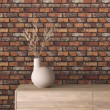 Brick wallpaper Industrial design Aged Orange and Brown Tones