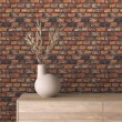 Brick wallpaper Industrial design Aged Orange and Dark Brown Tones
