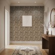 Brick wallpaper Rustic design Aged Brown and Red Tones