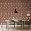 Brick wallpaper Rustic design Aged Deep Red and Gray Tones