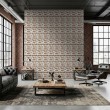 Brick wallpaper Industrial design Aged White and Brown Tones