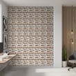 Brick wallpaper Industrial design Aged White and Brown Tones