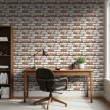 Brick wallpaper Industrial design Aged White and Brown Tones