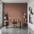 Brick wallpaper Rustic design Aged Natural Red and Gray Tones