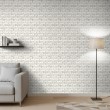 Brick wallpaper Industrial design Aged Cement White Tones
