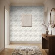 Brick wallpaper Industrial design Aged Cement White Tones