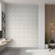 Papel Pintado Bricks Diseño Industrial Tonos Blanco Cemento Envejecido