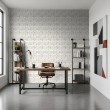 Brick wallpaper Industrial design Aged Cement White Tones