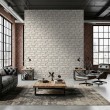 Brick wallpaper Modern design Off White and Sand Tones