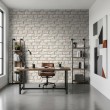 Brick wallpaper Modern design Off White and Sand Tones