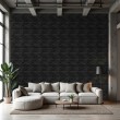 Brick wallpaper Industrial design Deep Black Tones