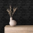 Brick wallpaper Industrial design Deep Black Tones