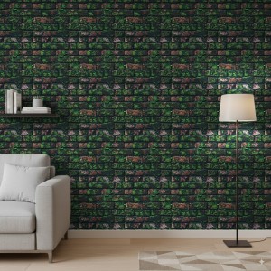 Papier peint briques design...