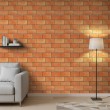 Papel Pintado Bricks Diseño Clásico Tonos Rojo Envejecido