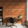 Papel Pintado Bricks Diseño Clásico Tonos Naranja Quemado