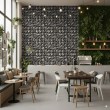 Commercial Wallpaper Gourmet Line Meat Cuts Design Black Tones