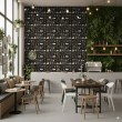 Commercial Wallpaper Gourmet Line Wine and Cheese Design Black Tones