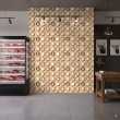 Papier Peint Commercial Gourmet Line Design Café Tons Marron