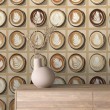 Commercial Wallpaper Gourmet Line Coffee Design Brown Tones