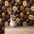 Papel Pintado Comercial Gourmet Line Diseño Granos de Café Tostados Tonos Marrón