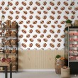 Commercial Wallpaper Gourmet Line Coffee Beans Design Beige and Light Brown Tones