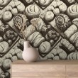 Commercial Wallpaper Gourmet Line Bakery Design Beige and Brown Tones