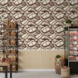 Papier Peint Commercial Gourmet Line Design Boulangerie Artisanale Tons Beige et Marron
