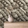 Commercial Wallpaper Gourmet Line Classic Bakery Design Brown and Beige Tones