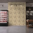 Commercial wallpaper model Gourmet meat cuts design beige tones