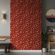 Commercial wallpaper model Classic Pizza pepperoni design red and gold tones