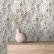Commercial wallpaper model Foam bubble texture design white and gray tones