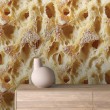 Papier peint commercial modèle Bread design texture de pain artisanal tons or jaune et beige