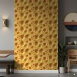 Commercial wallpaper model Cheese Swiss cheese texture design yellow gold and amber tones