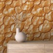 Commercial wallpaper model Bread bread crust texture design yellow and copper tones