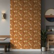 Commercial wallpaper model Bread rustic bread crust texture design amber and copper tones