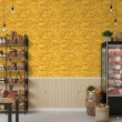 Papel pintado comercial modelo Pasta diseño espaguetis tonos amarillo y oro