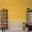 Papier peint commercial modèle Pasta design nouilles jaunes tons jaune et miel