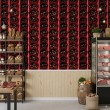 Commercial wallpaper model Coffee coffee beans in cones design red and brown tones