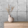 Beton Tapete Modell Loft Schraubenpaneel Design hellgrau
