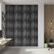 Beton Tapete Modell Shadow gealtertes Paneeldesign graphitschwarz