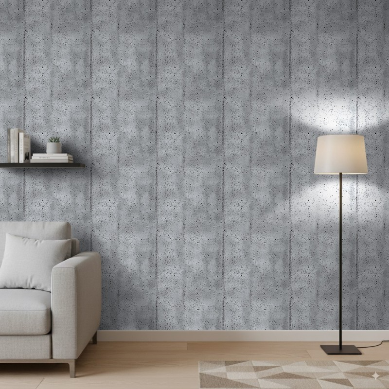 Concrete wallpaper model Industrial porous urban design dark gray