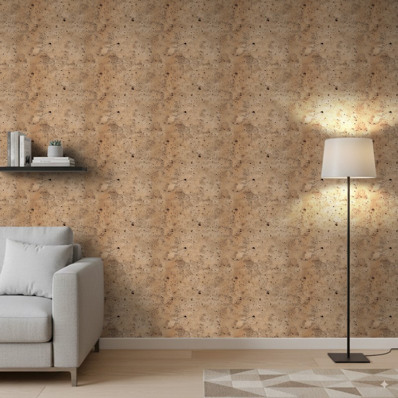 Concrete wallpaper model Earth porous texture design earth beige