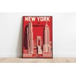 Stampa decorativa d'arte delle città di New York