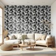 Concrete wallpaper model Depth 3D geometric design dark gray
