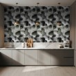 Concrete wallpaper model Depth 3D geometric design dark gray