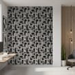 Concrete wallpaper model Arch 3D geometric design dark gray