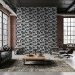 Concrete wallpaper model Flow 3D geometric design steel gray