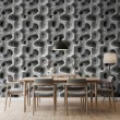 Beton Tapete Modell Wave 3D geometrisches Design beton grau