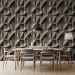 Beton Tapete Modell Prism 3D geometrisches Design steinbeige