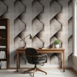 Concrete wallpaper model Edge 3D geometric design cement beige